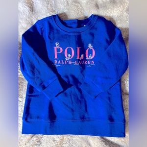 Polo by Ralph Lauren, royal blue girls sweatshirt.